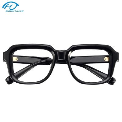 China Modern Hengtai 2023 Brand Design Fashion Logo Unisex Trendy Eyeglasses Acetate Custom Glasses From Hot Sale Manufacturer for sale