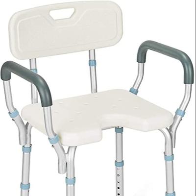 China Convenient.comfortable. Heavy Duty Shower Chair With Back And Arms 300lb , Bathtub Chair With Handles - Cutout Free Medical Tool Shower Seat For Handicap for sale