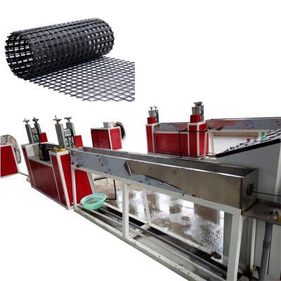 China Ultrasonic Wire / Fiberglass Geogrid Welding Equipment /PP/ PET Geogrid Strip Extrusion Production Line for sale