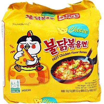 China Free Hot Popular Cheese Chicken Flavor Trans-fat Ramen Packs Korean Noodle for sale