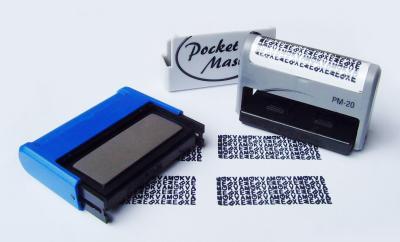 China Square Compact Self Inking Pocket Stamp ， Bank Deposit Stamps for sale