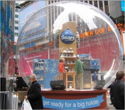 China Bola inflable clara gigante de la nieve de los productos de la publicidad del PVC para la Navidad en venta