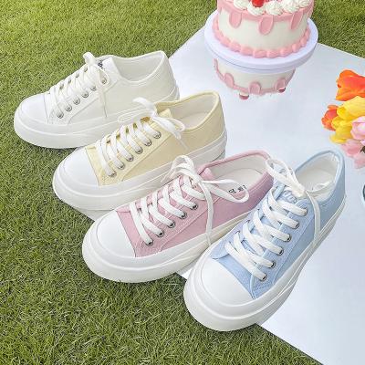 China Fashion trend wholesale women's shoes 2022 new summer casual canvas shoes for sale