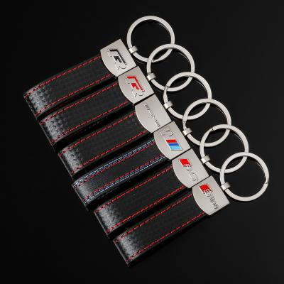 China Sports Suitable for M three-color sports standard Audi Sline modified standard RS Volkswagen R Mercedes-Benz AMG car logo key ring pend for sale