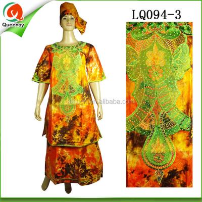 China Women caftan ladies africa cheap brocade anti-static african bazin dresses clothing for sale