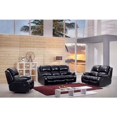 China Best Selling Functional Leather Massage Sofa European 3 Seater PU Leather Sofa for sale