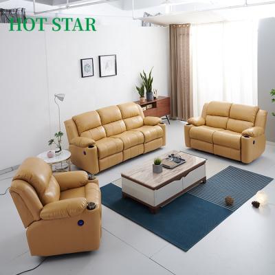 China Kd Motor One Seater Modern Leather Massage Microfiber Leather Electric Recliner Sofas Single Seater Recliner Couch Set for sale