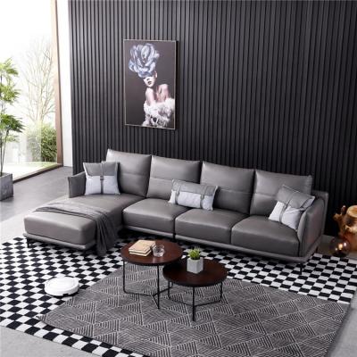 China Other Custom Gray Latest Corner Sofa Real Leather Living Room , Gray Fabric Custom Corner Sofa for sale