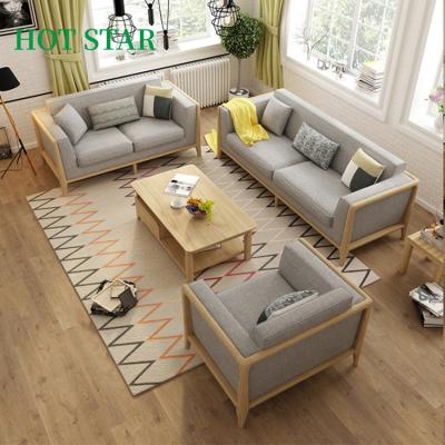 China Massage Customized Furniture Sofa Set, Modern Simple Fabric Sofa Set Design, Wooden Living Room Hall Furniture Designs Factory Price for sale