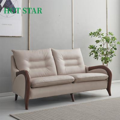 China High Quality Massage Genuine Leather Upholstered Design,Solid Wood Furniture Classic L Shape Sofa Wooden Sofa Set Livingroom Sofa for sale