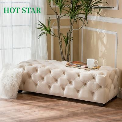 China Other Wholesale Italian Luxury Modern Ottoman Furniture, Ottoman Stool Fabric Bedroom, Chesterfield Ottoman for sale