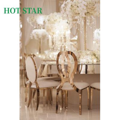 China Modern New Arrivals Modern Dining Chair With Leather , Fashion Luxury Style Dining Room Furniture Metal Frame Dining Chair With Gold Legs for sale