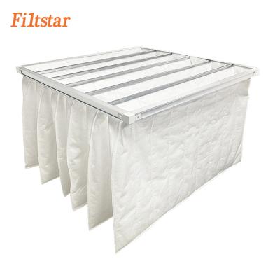 China Efficient HVAC Medium Synthetic Fiber Dust Bag Pocket Filter Clean Room Washable Industrial Air Filter For AC for sale