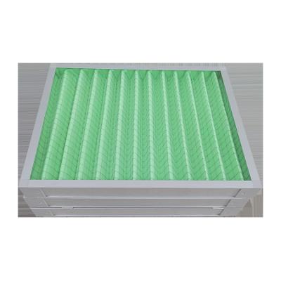 China Washable HVAC Clean Room HVAC G4 / MERV8 Pre Pleated Air Filter Aluminum Frame Panel Filter for sale