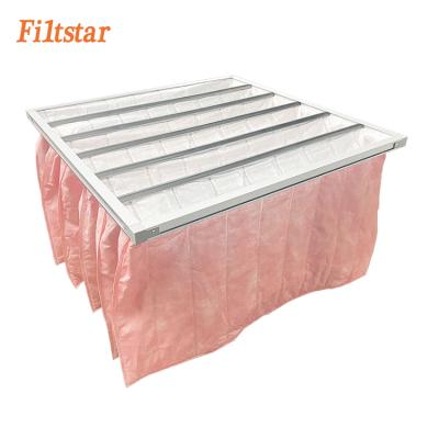 China Efficient HVAC Dust Collection Filter Bag Medium Pouch Filter Media Filters Bag Dust Collector for sale