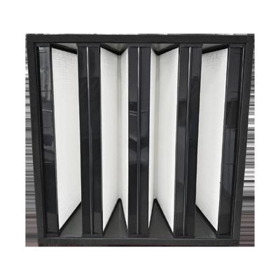 China HVAC Filter Compact HEPA Air Filter HEPA Filter With ABS Or PVC Plastic Frame V-bank For Pharmaceutical for sale