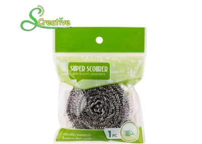 China BBQ Grill Stainless Steel Scrubbers , Stainless Steel Cleaning Sponge for sale