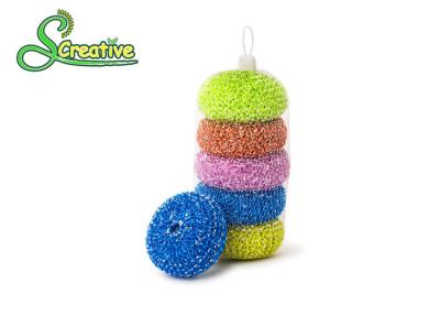 China Pot Cleaning Plastic Mesh Scourer , Double Wire Plastic Soft Scouring Pad for sale