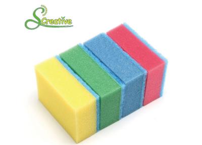 China Elastic Kitchen Cleaning Sponge Scrubber For Restaurant / Home Rectangle Shape for sale