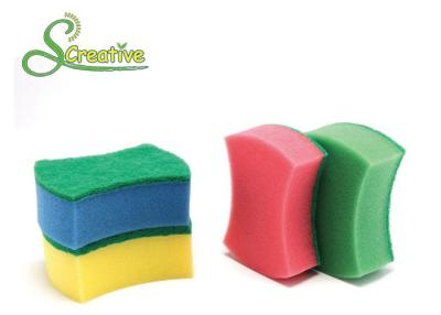 China High Density Antibacterial Dish Sponge , No Scratch Cute Kitchen Sponges for sale