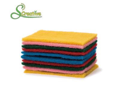 China Pots / Counter Tops Cleaning Non Abrasive Scrubbing Pad Colorful No Rust Heavy Duty for sale