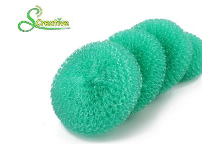 China Colorful Plastic Mesh Scourer Non Scratch , Plastic Scouring Ball 6g - 15g Available for sale