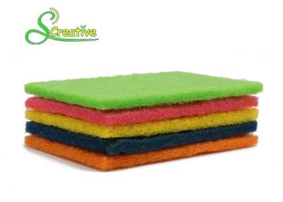 China Soft Strong Cleaning Scouring Pads For Dishes Washing Rectangle / Customized Shape for sale