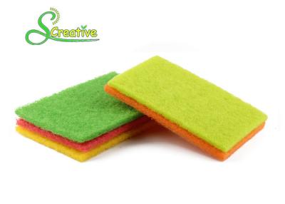 China 250gsm Polyester Fiber Heavy Duty Scouring Pads Non Scratch For Multi Purpose Cleaning for sale