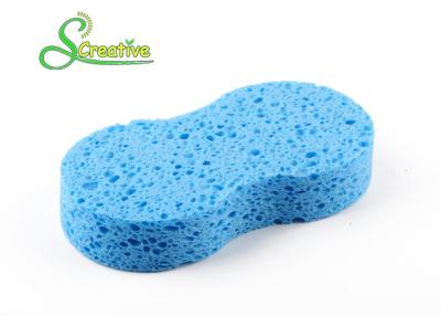 China 8 Shape Cellulose Car Wash Sponge Cleaning Tool , Soft Car Polish Sponge High Density for sale