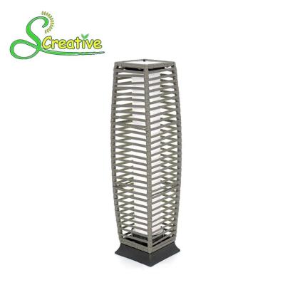 China Garden led light solar rattan landscape tube lamp decorative for night for sale