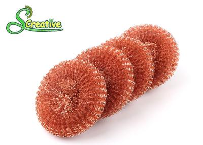 China Pure Mesh Copper Scouring Pads For Uncoated Cookware Cleaning No Bacterial for sale