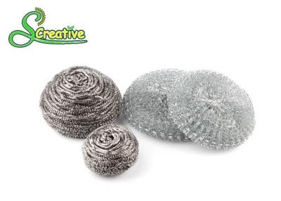 China Galvanized Steel Wire Kitchen Scourer Heavy Duty For Dish / Ceramic / Pan Cleaning for sale