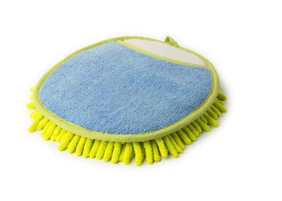 China Microfiber Chenille Wash Mitt Scouring Pad , Car Cleaning Microfiber Gloves for sale