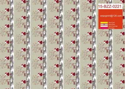 China Pretty Christmas Gift Wrapping Paper Moisture Proof With Gold Or Silver Stamp for sale