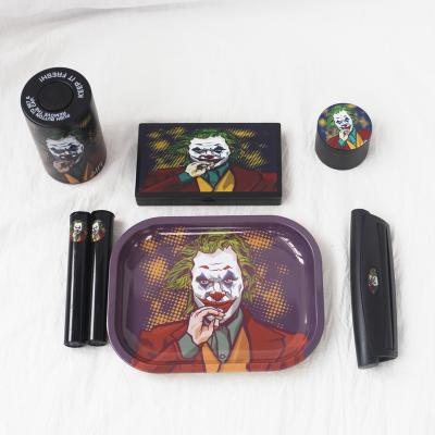 China Safety Smoking Accessories Set Rolling Cigarette Set OEM Smoking Kit With Metal Tray for sale