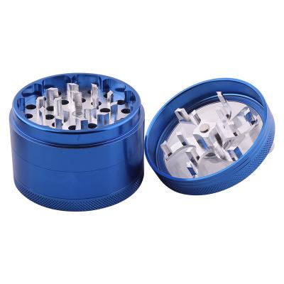 China Windproof Grinder Metal Herb Grinder With Handle 4 Pieces Aluminum Alloy Herb Grinder 63mm for sale