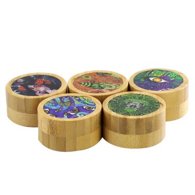 China Hot Sale Wooden Herb Grinder Spices Windproof Grinder Grinder Smoke Luxury Store Acceptable Customized Logo Grinder New Design Premium for sale