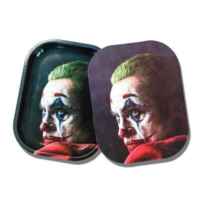 China Magnetic Tray Custom Image Tin Rolling Tray With 3D Metal Rolling Cover Popular Design Eco-friendly Magnetic Lid for sale