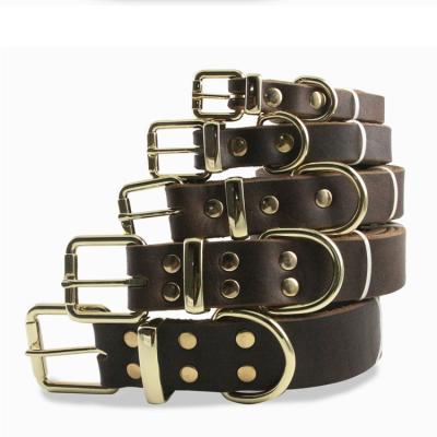 China Personalized Dog Collar Whip Anti-corrosion Leather Material Wear Resistant Durable For Large Medium Small Dogs Collar Pet Accessories for sale