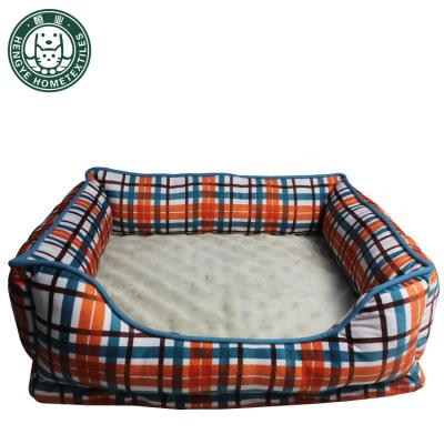 China Plaid Winter Warm Sleeping Mat House For Dogs Fashion Cotton Padded Dog Bed Cat Sofa Cushion Warmer Puppy for sale