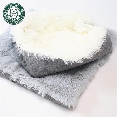 China Wholesale New Style Accessories 2 Way Dog Travel Custom Soft Bed Use For Dog Plush And Warm Pet Bed for sale