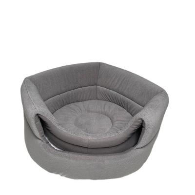 China Breathable Honeycomb Patterned Fabric Dual Use Semi-Enclosed Cat Bed Dog Bed for sale