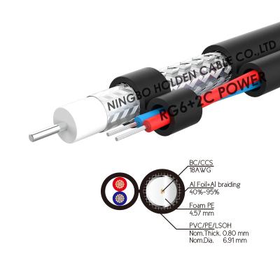 China Multimedia coaxial cable high quality rg 6 coaxial cable 50 types 75 ohm wire coaxial wire for sale