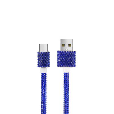 China Usb Cable Type C Cable Micro Stick The Rhinestone Insert Drill 1m Data Usb Cable for sale