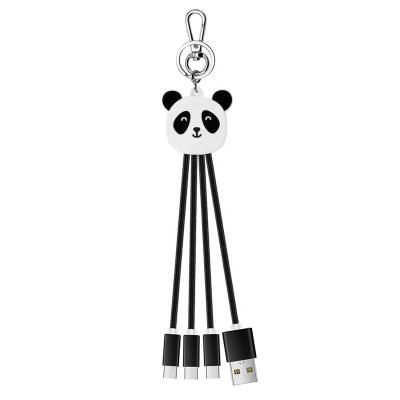 China Usb Cable Protable 3 To 1 Keychain Cartoon 0.2m Data Usb Cable for sale