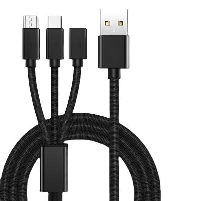 China Fast Charging Speed ​​USB 3 in 1 Cable Micro Material 1M Type c USB Cable 8 Pin Data Cable Fast Charging USB cowboy for sale