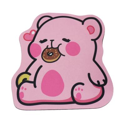 China Large Pink Brown Bear Cartoon Mouse Pad Square Mouse Pad Pig Non-Slip Rubber Material for sale