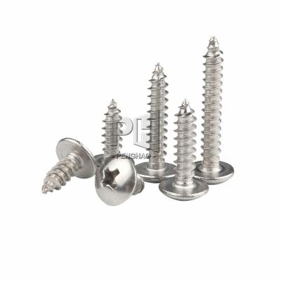 China 304 Large Stainless Steel 304 Stainless Steel Umbrella Head Screws Flat Head Mushroom Head Tapping Screw TA3*6-TA6*60 for sale