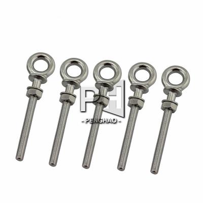 China 316 Stainless Steel HX Long Shoulder Lifting Eye Bolt With Nut M6 M8 M10 For Wire Rope Lifting for sale