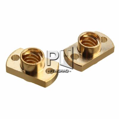 China Brass T8 Lead 8MM Lead Screw Nut Pitch 2mm For CREALITY 3D CR-10 Ender-3 Screw Stepper Motor 3D Printer Parts PH305057 for sale